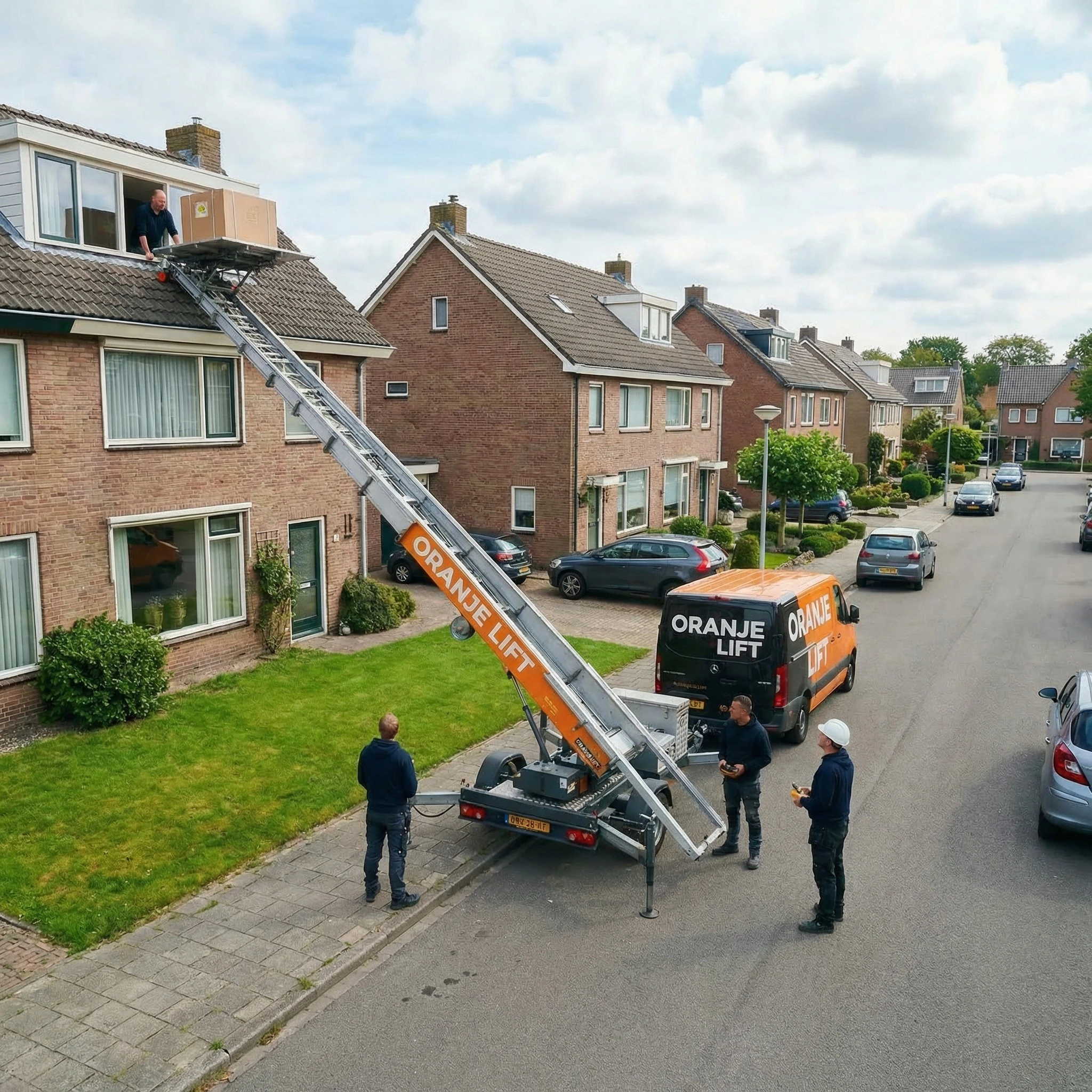 Verhuislift geplaatst in woonwijk Hilversum